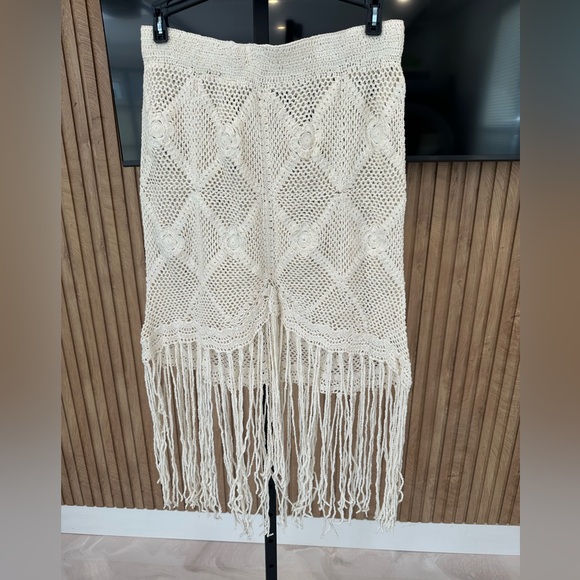Sage the Label Crochet Fringe Shawl - Picture 1 of 2